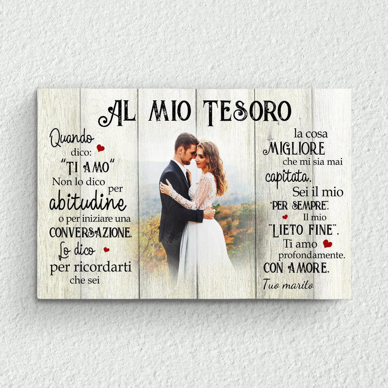 Il mio lieto fine (per lei) - Tela per coppie