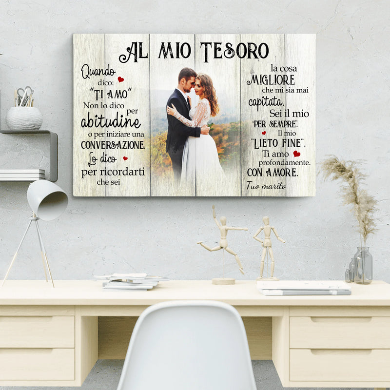Il mio lieto fine (per lei) - Tela per coppie