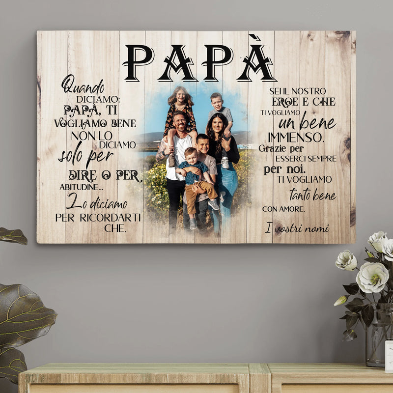 Al nostro papà - Tela per genitori