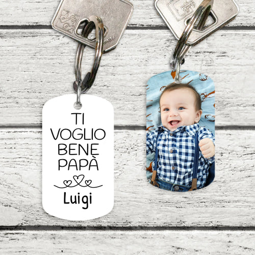 Portachiavi personalizzato per papà in metallo stampato acciaio inossidabile Il mio Papà