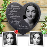 Per sempre – Cuore in ardesia personalizzato come ricordo della persona cara