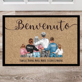 Noi – Zerbino personalizzato per la famiglia con simpatico disegno