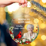 Sempre nei nostri cuori – Decorazione natalizia in acrilico per la famiglia