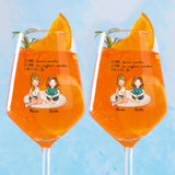 Cin Cin! - Bicchiere da vino personalizzato per migliori amiche