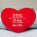 San Valentino - Cuscino a forma di cuore per coppie