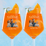 Il miglior papà – Bicchiere da vino personalizzato con caricamento foto e dedica per papà