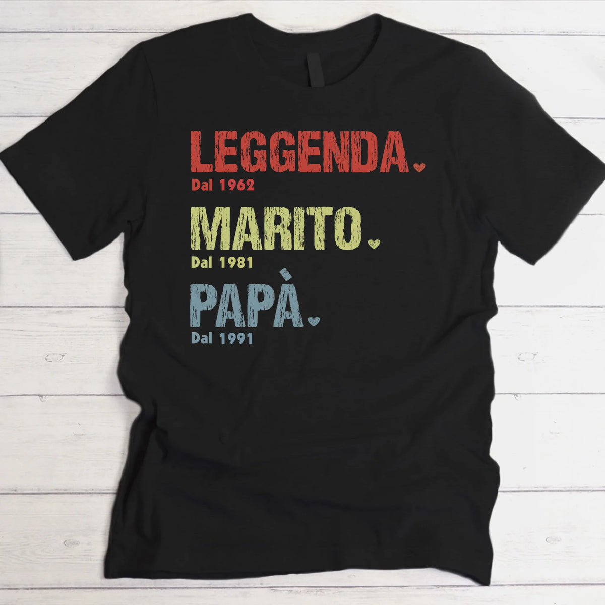 T-Shirt personalizzata uomo per la Festa del Papà in cotone, stampa di alta qualità DTF