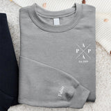 Papà – Maglione personalizzato con design moderno e nomi dei figli