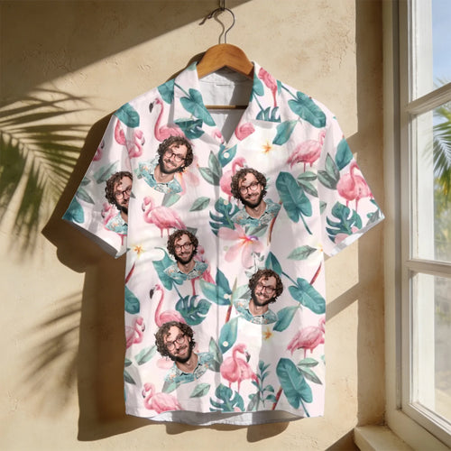Camicia hawaiana personalizzata Summer Vibes con design custom e sfondi colorati