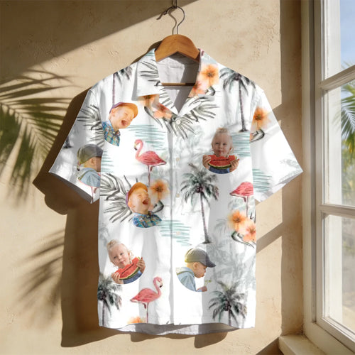 Camicia hawaiana personalizzata Estate con design su misura e sfondi colorati