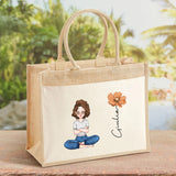 Summervibes – Borsa personalizzata con grafica e nome per la spesa e la spiaggia