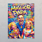 Street art per papà – Poster personalizzato con effetto street art per la festa del papà