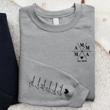 Mamma – Maglione personalizzata dal design moderno con i nomi dei bambini