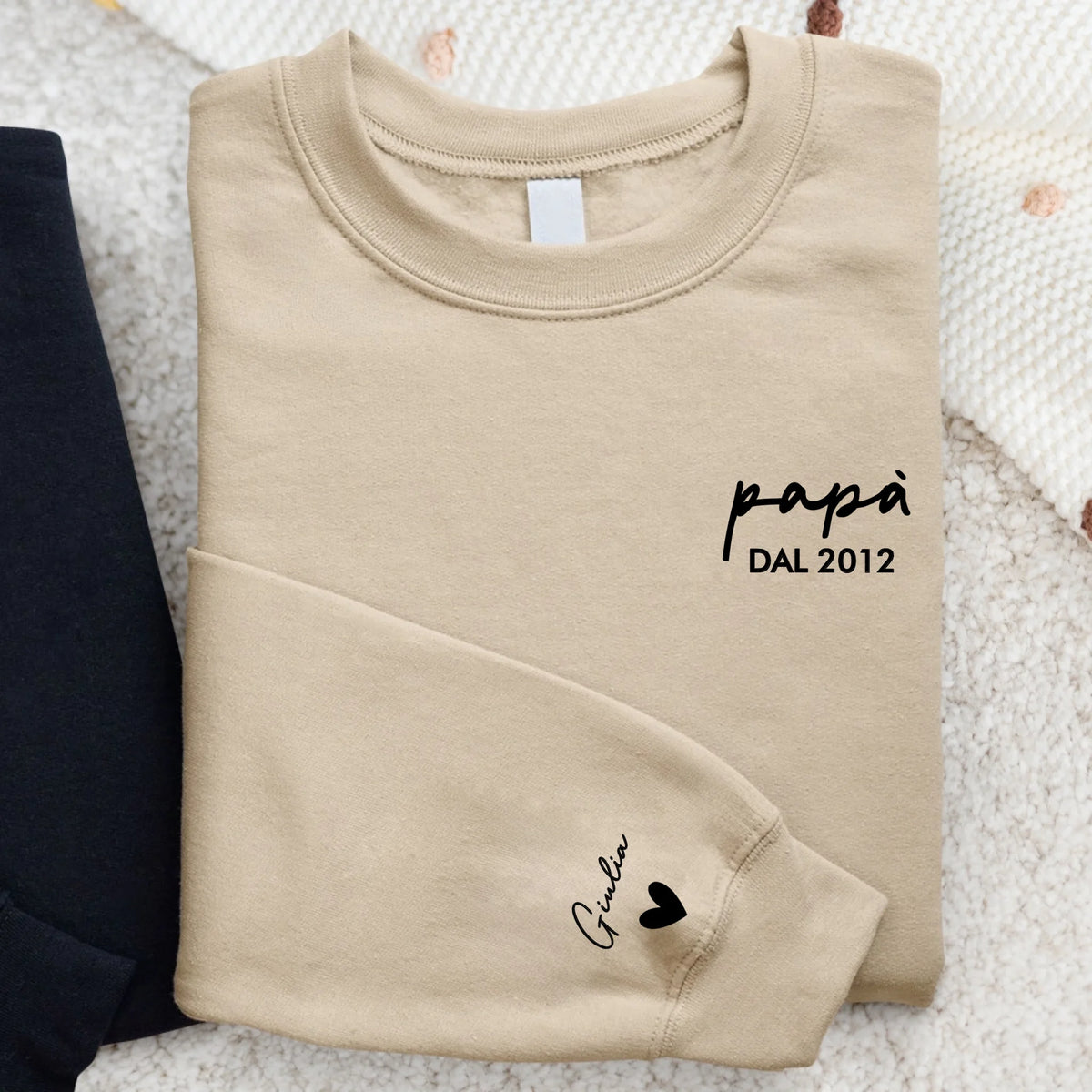 Maglione personalizzato per papà con stampa DTF di alta qualità, design customizzabile