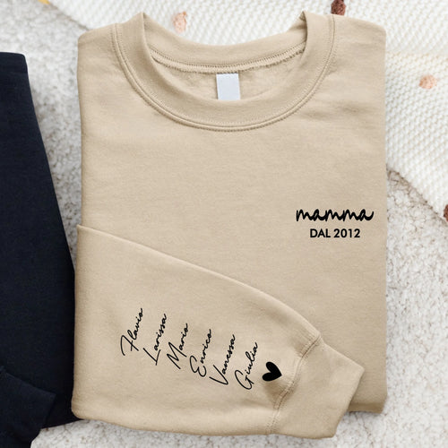 Maglione personalizzato La nostra Mamma per genitori e nonni, con design DTF di qualità premium