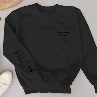 Maglione personalizzato La nostra Mamma con stampa DTF, regalo ideale per genitori, nonni e famiglie – Motiv 6