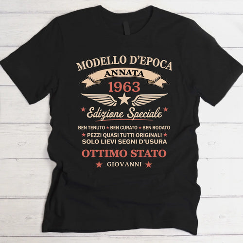 T-Shirt personalizzata Oldtimer con design vintage per compleanno, 100% cotone – Motiv 2