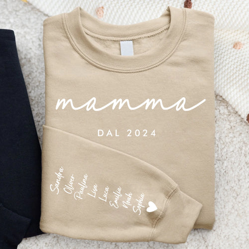 Maglione personalizzato La migliore Mamma con nomi, in morbido materiale premium, ideale come regalo per la festa della mamma