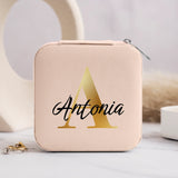 Écrin à bijoux rose en cuir PU avec personnalisation – fabriqué par Love & Faith