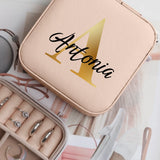 Écrin à bijoux rose en cuir PU avec personnalisation – fabriqué par Love & Faith
