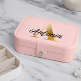 Écrin à bijoux rose en cuir PU avec personnalisation – fabriqué par Love & Faith