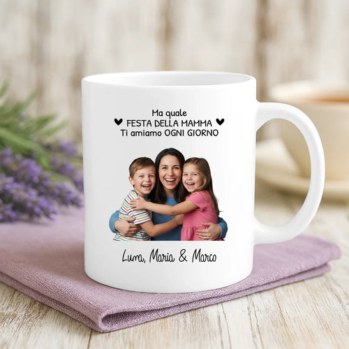 Regalo personalizzato - tazza bianca con frase e nome personalizzati - realizzata da Love & Faith