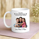 Regalo personalizzato - tazza bianca con frase e nome personalizzati - realizzata da Love & Faith