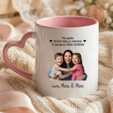 Tazza bicolore personalizzata La migliore mamma per mamma e nonna, design esclusivo bicolore – Motiv 12