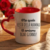 Tazza bicolore personalizzata con stampa panoramica per mamma e nonna – Ogni giorno – Motiv 25