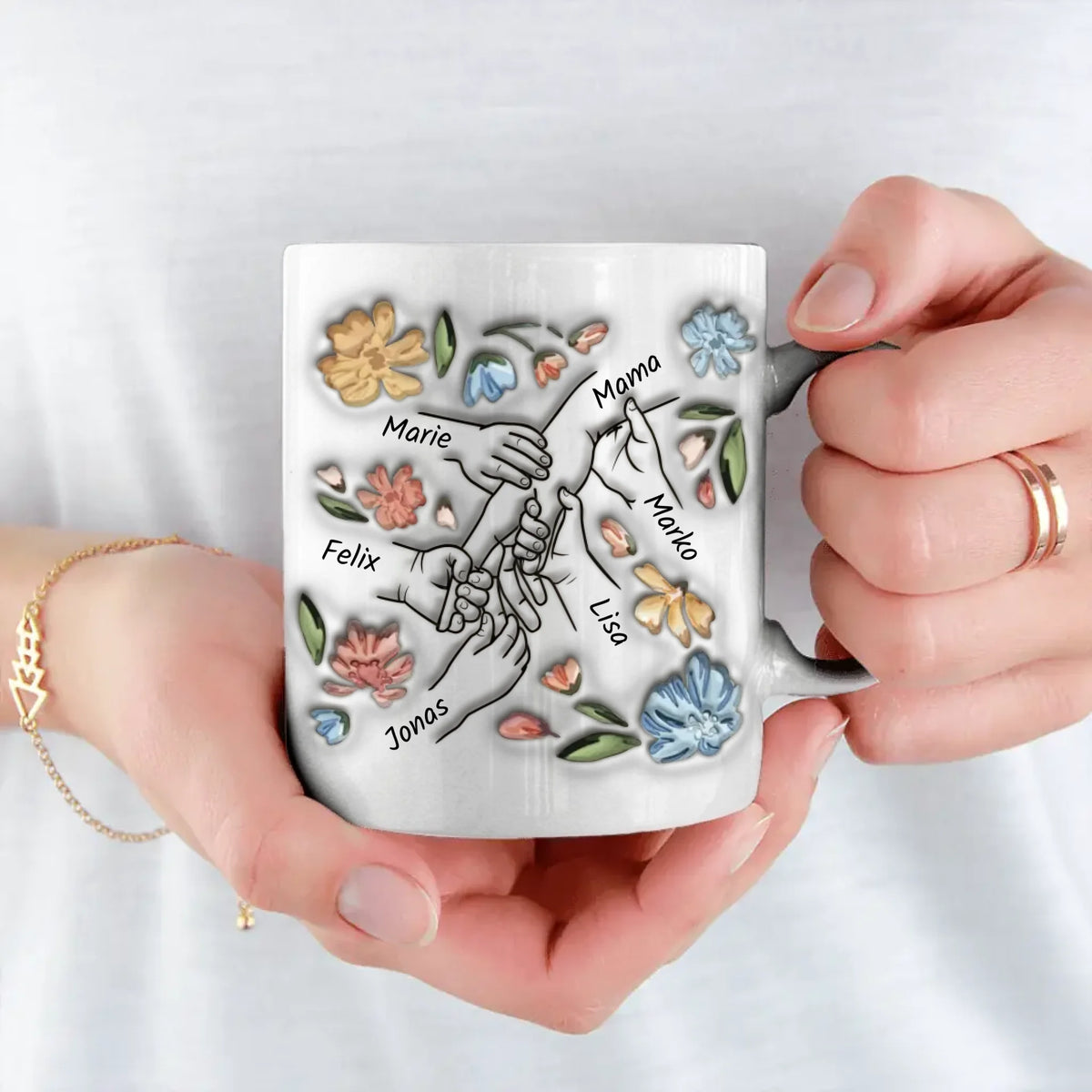 Tazza personalizzata per Mamma Armonia con design 3D, stampa nitida, idonea a lavastoviglie e microonde