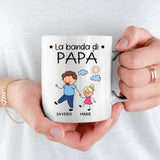 Tazza personalizzata per papà La Banda di Papà, personalizzabile con nome e design, adatta a caffè e tè