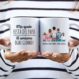 Tazza personalizzata per papà con stampa in sublimazione, personalizzabile con nome e design per la festa del papà