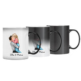 Tazza personalizzata per coppie Non ti lascio scappare con illustrazione custom, regalo San Valentino – Motiv 8