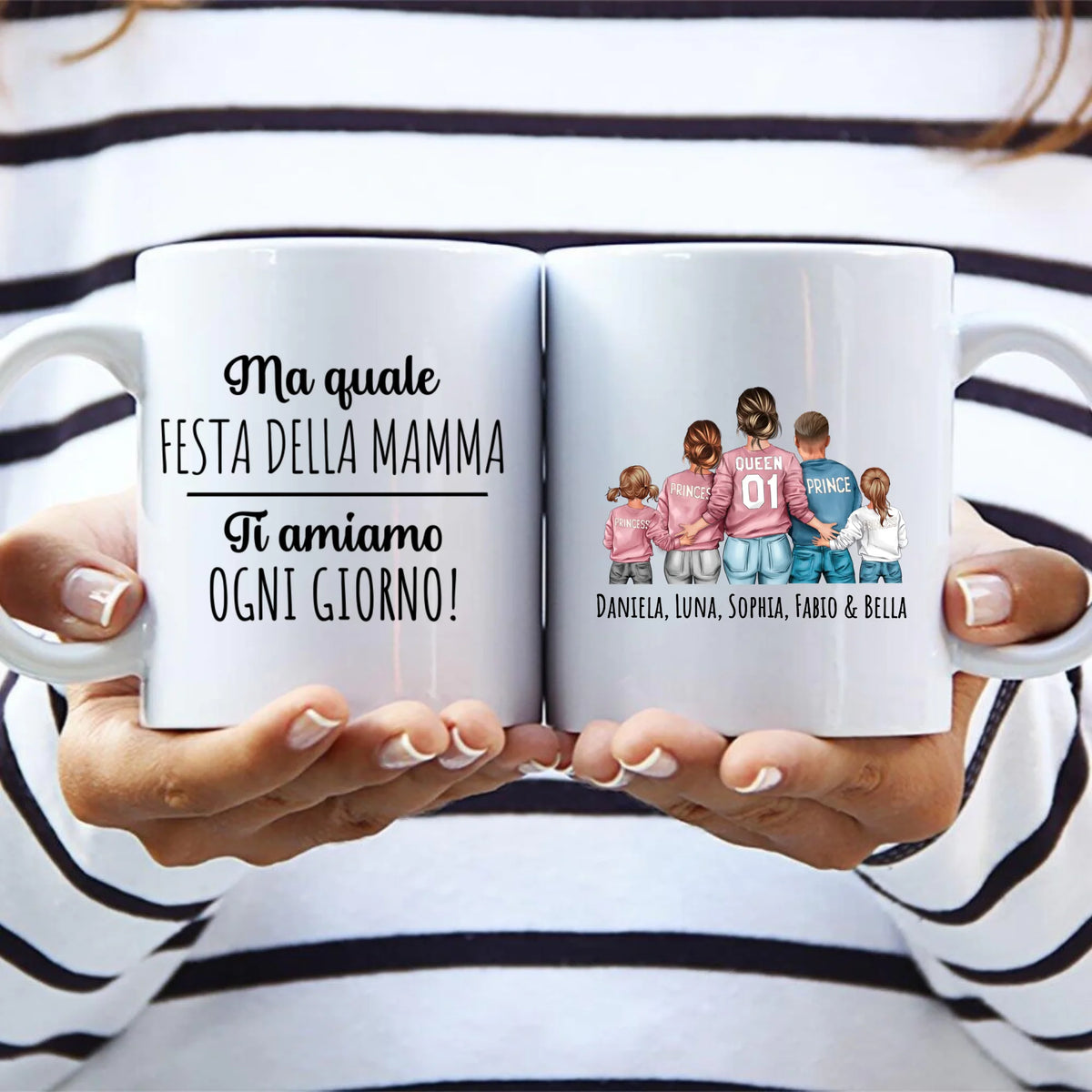 Tazza personalizzata per la Festa della Mamma con stampa sublimazione, ideale per caffè e tè