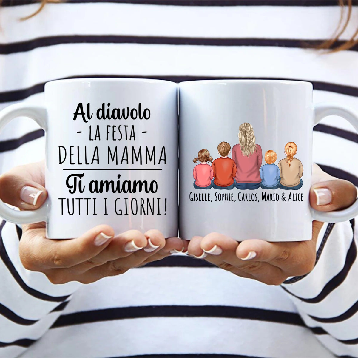 Tazza personalizzabile per genitori con stampa nitida, adatta a lavastoviglie e microonde