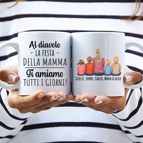 Tazza personalizzabile per genitori con stampa nitida, adatta a lavastoviglie e microonde