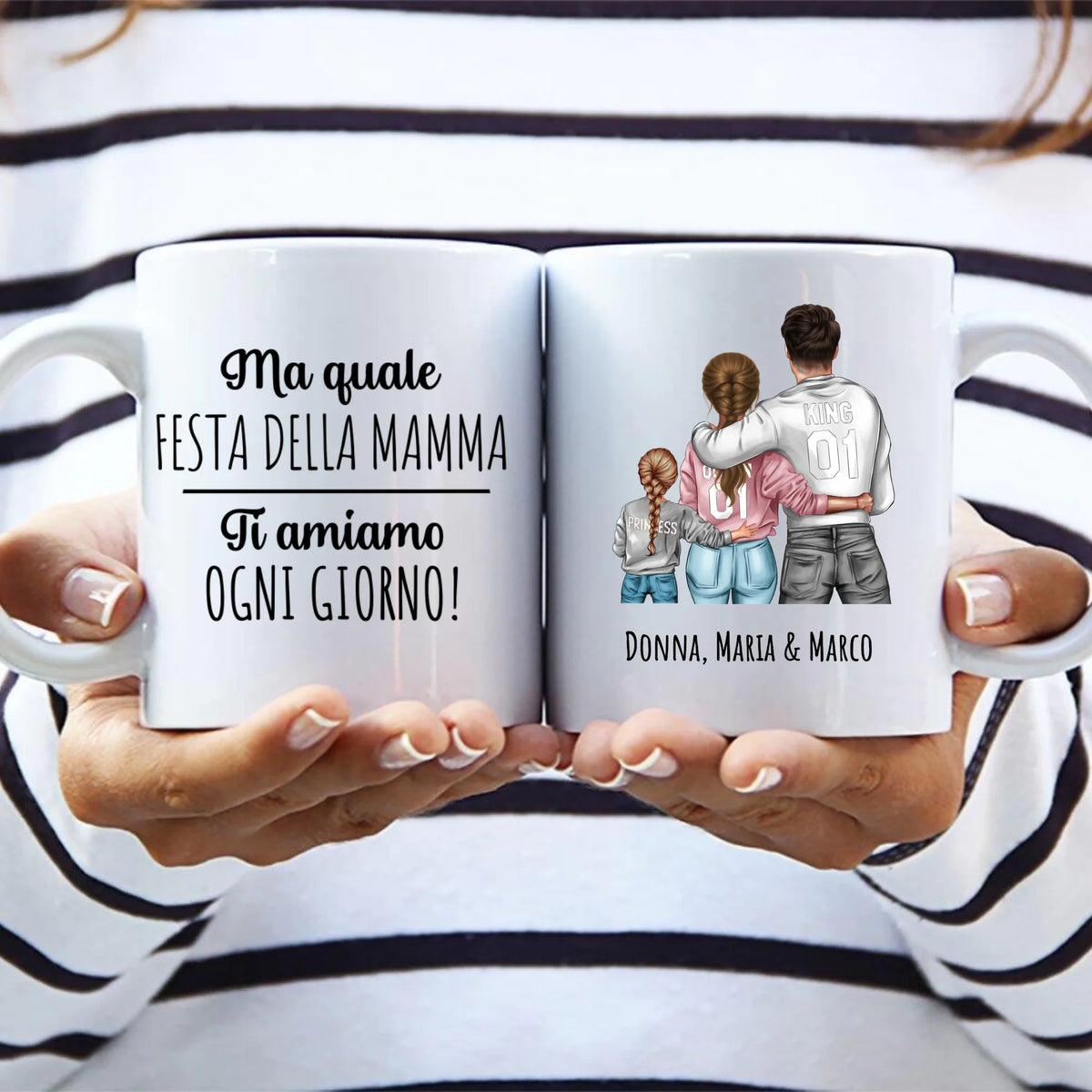 Tazza personalizzabile per genitori Ogni giorno con stampa nitida, adatta a lavastoviglie e microonde