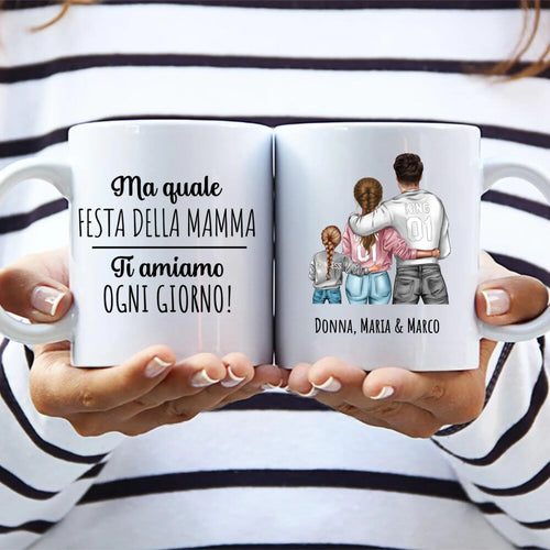 Tazza personalizzabile per genitori Ogni giorno con stampa nitida, adatta a lavastoviglie e microonde