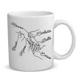 Tazza personalizzabile Per sempre per genitori con nome, stampa nitida, adatta lavastoviglie e microonde – Motiv 3
