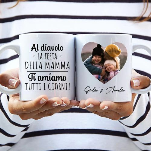 Tazza personalizzabile per la Festa della Mamma con stampa in sublimazione, adatta a lavastoviglie e microonde