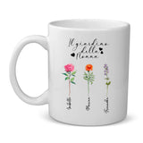 Tazza personalizzabile per nonni Il giardino della nonna, con stampa nitida e design personalizzato – Motiv 2