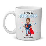 Tazza personalizzabile Super Papà per caffè e tè, regalo decorativo per papà – Motiv 2