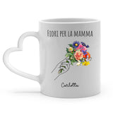 Tazza personalizzabile Fiori per la mamma con stampa precisa, adatta a lavastoviglie e microonde – Motiv 5