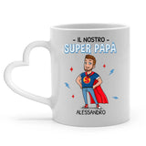 Tazza personalizzabile Super Papà per caffè e tè, regalo decorativo per papà – Motiv 5
