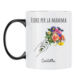 Tazza personalizzabile Fiori per la mamma con stampa precisa, adatta a lavastoviglie e microonde – Motiv 8