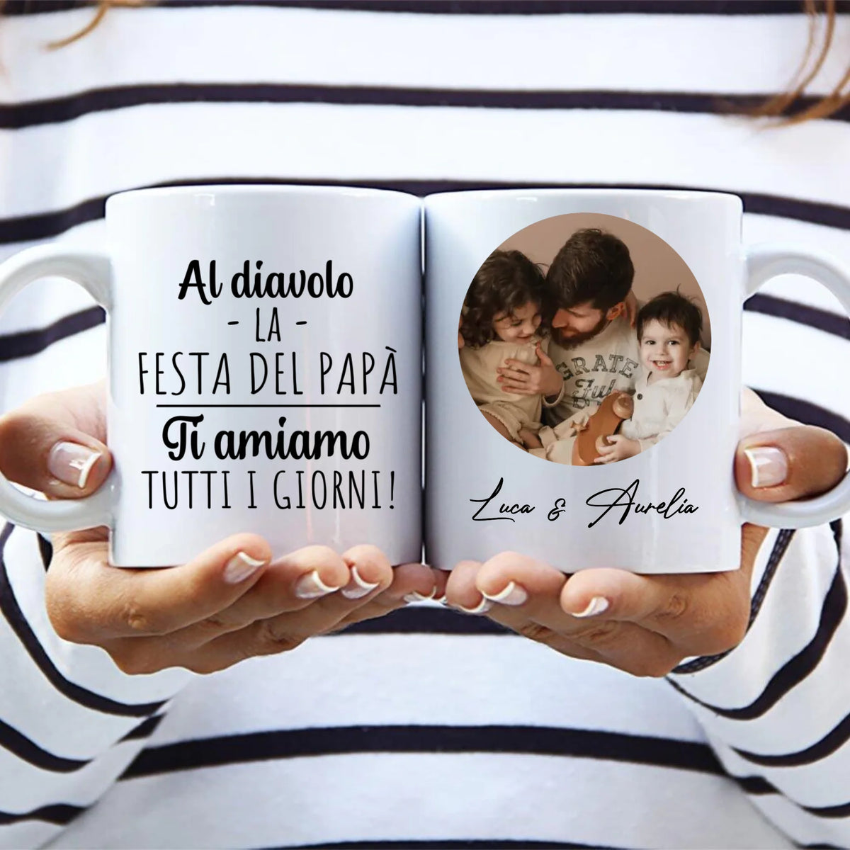 Tazza personalizzabile per Festa del Papà con stampa nitida, adatta a caffè e tè