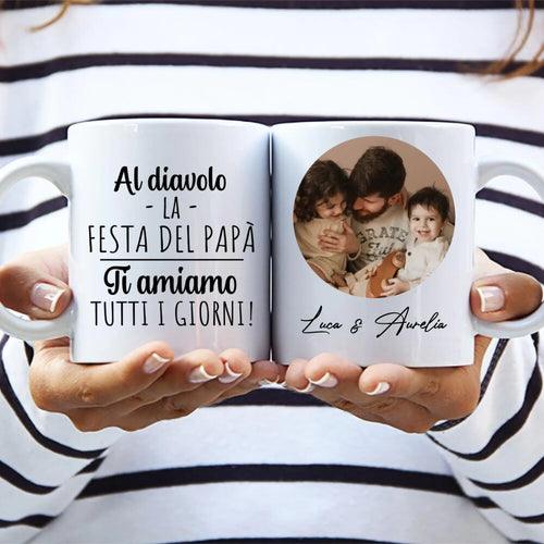 Tazza personalizzabile per Festa del Papà con stampa nitida, adatta a caffè e tè