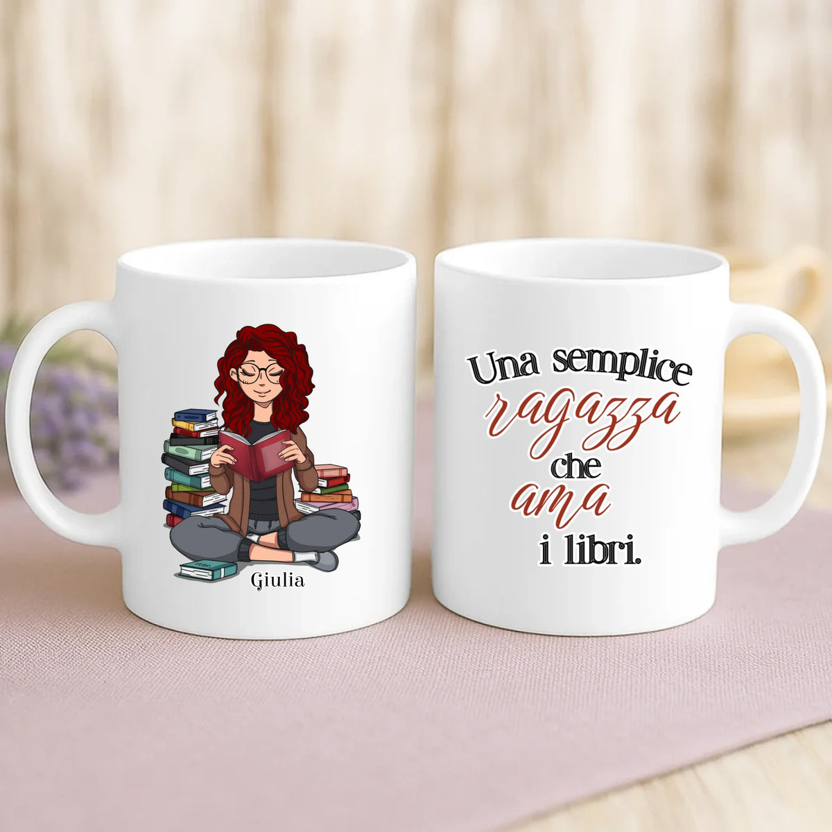 Regalo personalizzato - tazza bianca con frase e nome personalizzati - realizzata da Love & Faith