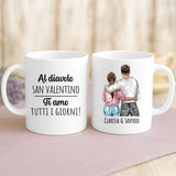Regalo personalizzato - tazza bianca con frase e nome personalizzati - realizzata da Love & Faith