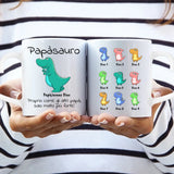 Tazza personalizzata Papasaurus per genitori - caffè tè con stampa sublimazione – Motiv 4